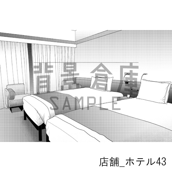 店舗_背景素材集38(ホテル)_トーン