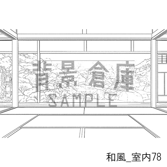和風_背景素材集28(室内)_トーン