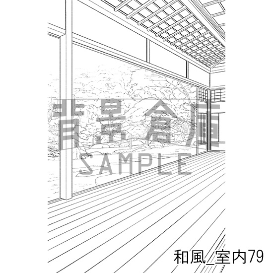 和風_背景素材集28(室内)_トーン