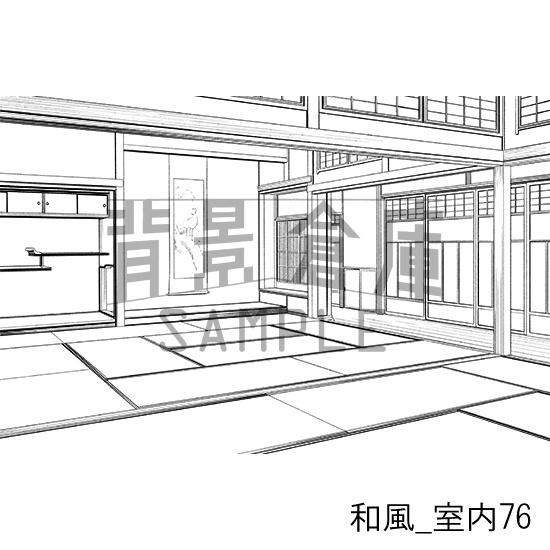和風_背景素材集28(室内)_トーン