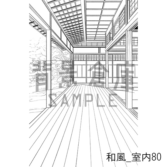 和風_背景素材集28(室内)_トーン