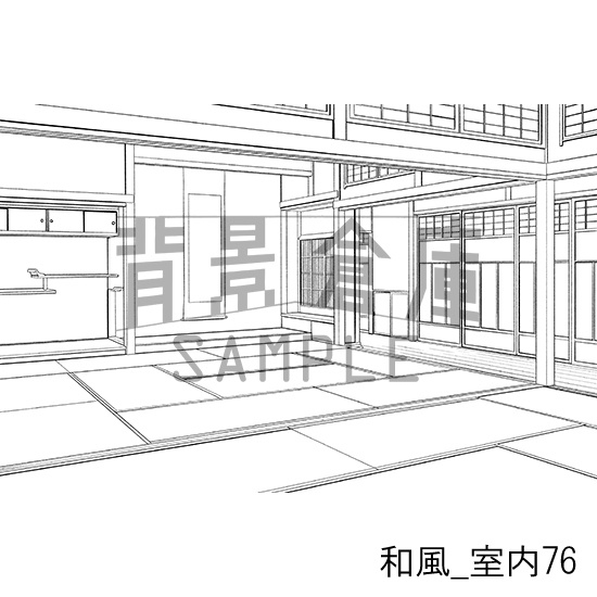 和風_背景素材集28(室内)_トーン
