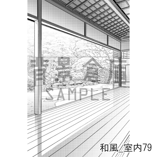 和風_背景素材集28(室内)_トーン