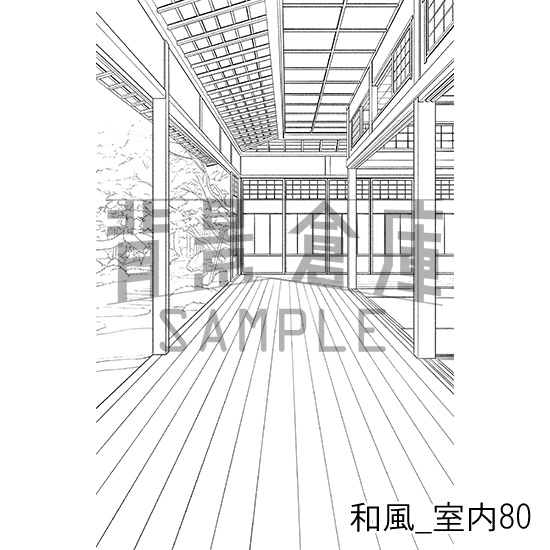 和風_背景素材集28(室内)_トーン