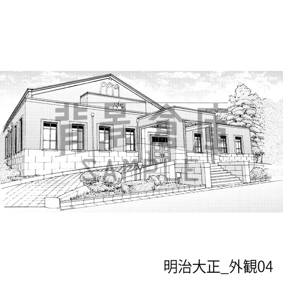 明治大正_背景素材集1(外観)_トーン