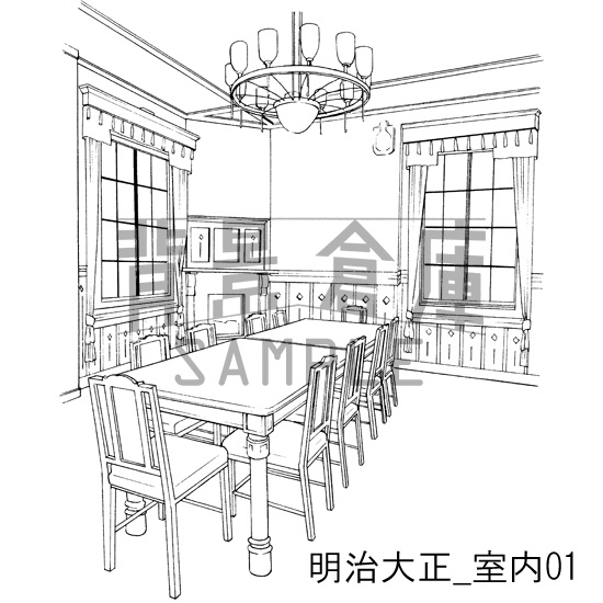 明治大正_背景素材集3(室内)_トーン