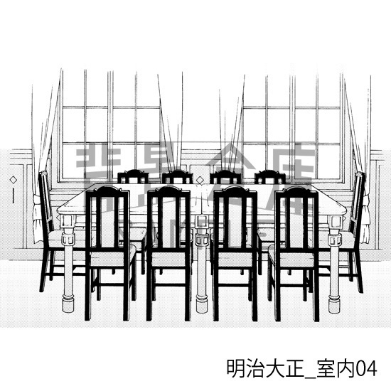 明治大正_背景素材集3(室内)_トーン