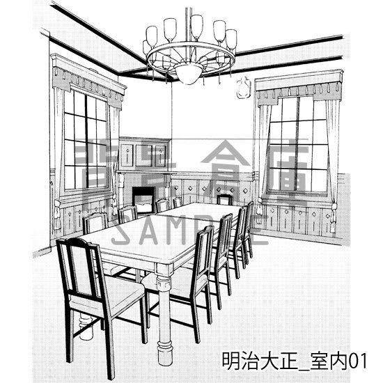 明治大正_背景素材集3(室内)_トーン