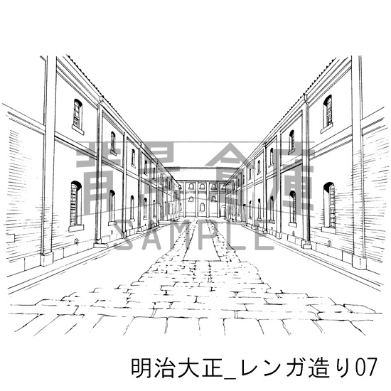 明治大正_背景素材集4(外観)_トーン