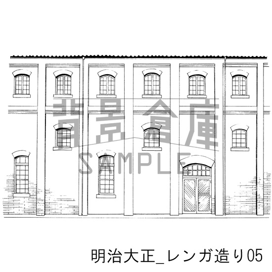 明治大正_背景素材集4(外観)_トーン