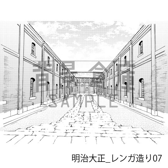 明治大正_背景素材集4(外観)_トーン
