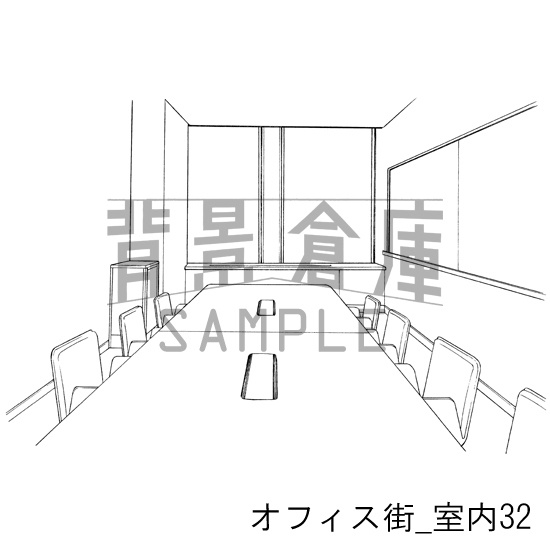 オフィス街の背景集_セット9(室内)
