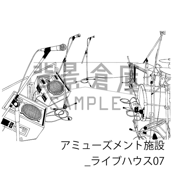 アミューズメント施設_背景素材集3(ライブハウス)_トーン