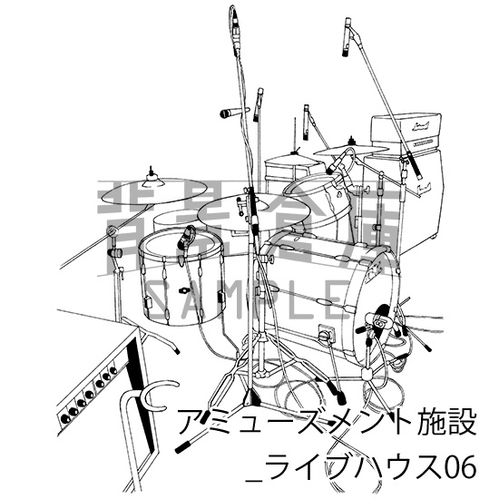 アミューズメント施設_背景素材集3(ライブハウス)_トーン