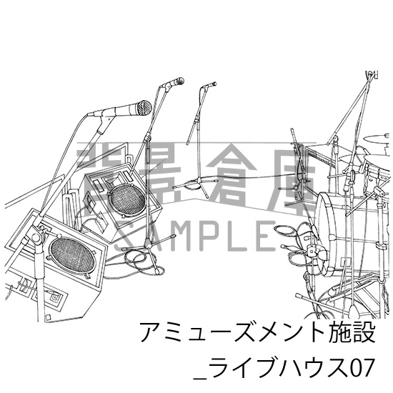 アミューズメント施設_背景素材集3(ライブハウス)_トーン