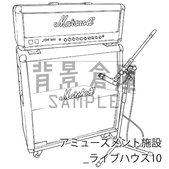 アミューズメント施設_背景素材集3(ライブハウス)_トーン