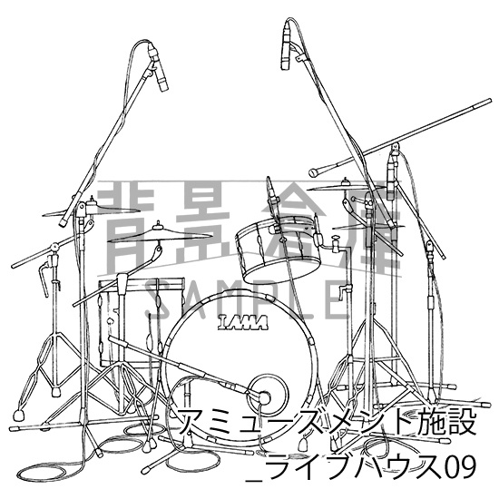 アミューズメント施設_背景素材集3(ライブハウス)_トーン