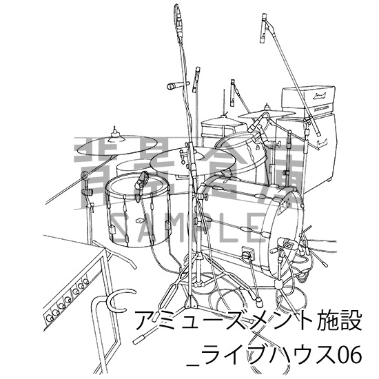 アミューズメント施設_背景素材集3(ライブハウス)_トーン