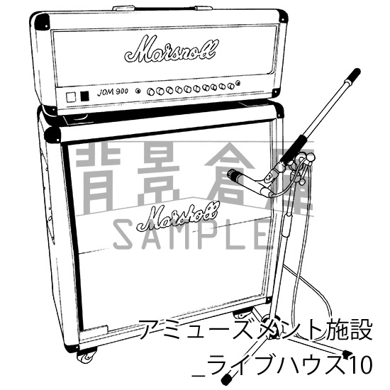 アミューズメント施設_背景素材集3(ライブハウス)_トーン