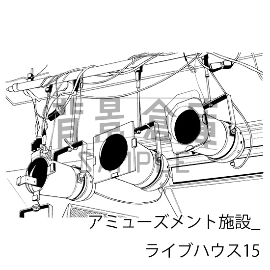 アミューズメント施設_背景素材集4(ライブハウス)_トーン