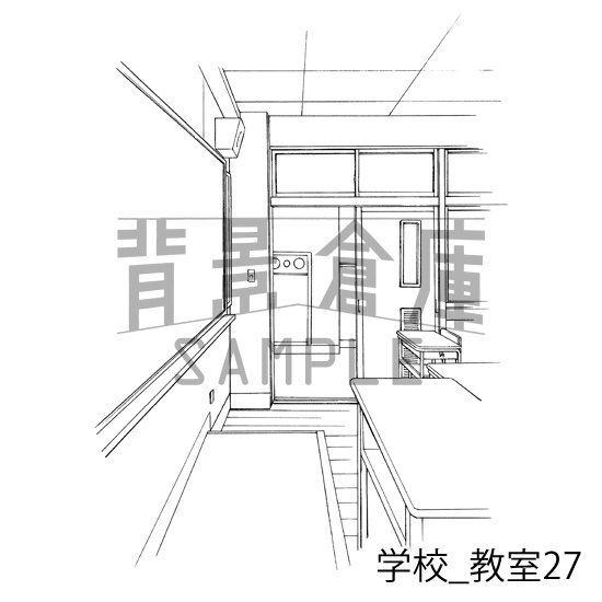 学校の背景集_セット21(教室)