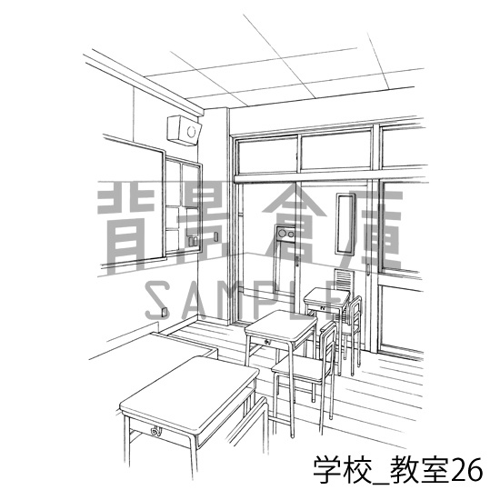 学校の背景集_セット21(教室)
