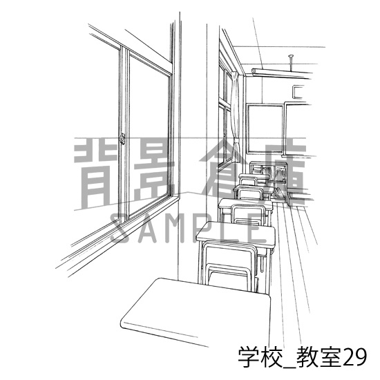 学校の背景集_セット21(教室)