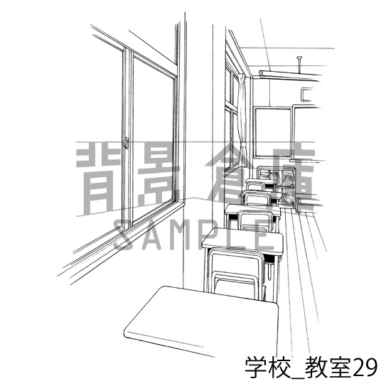 学校の背景集_セット21(教室)