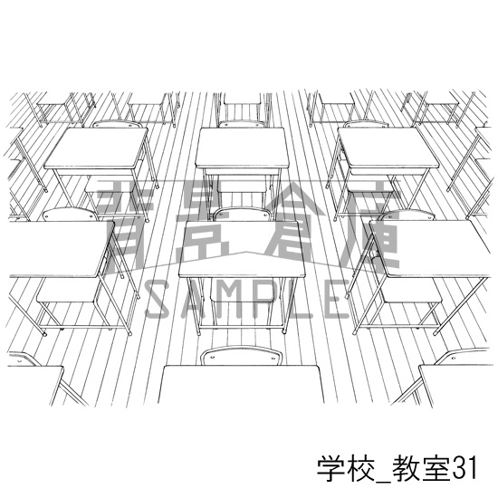 学校の背景集_セット21(教室)