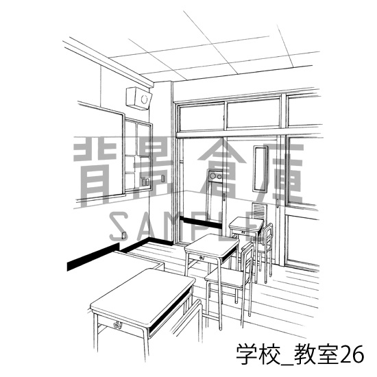 学校の背景集_セット21(教室)