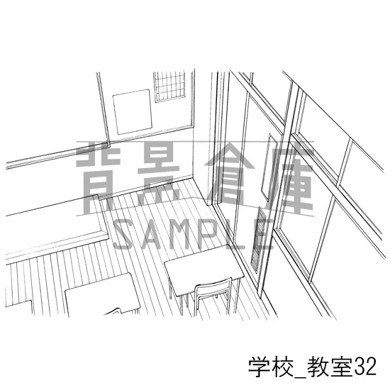 学校の背景集_セット21(教室)