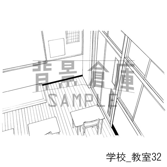 学校の背景集_セット21(教室)