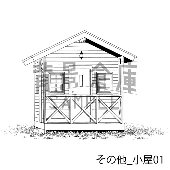 その他の背景集_セット2(小屋)