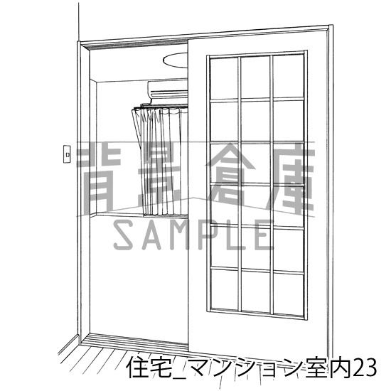 住宅の背景集_セット18(マンション室内)