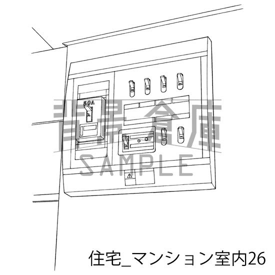 住宅の背景集_セット18(マンション室内)