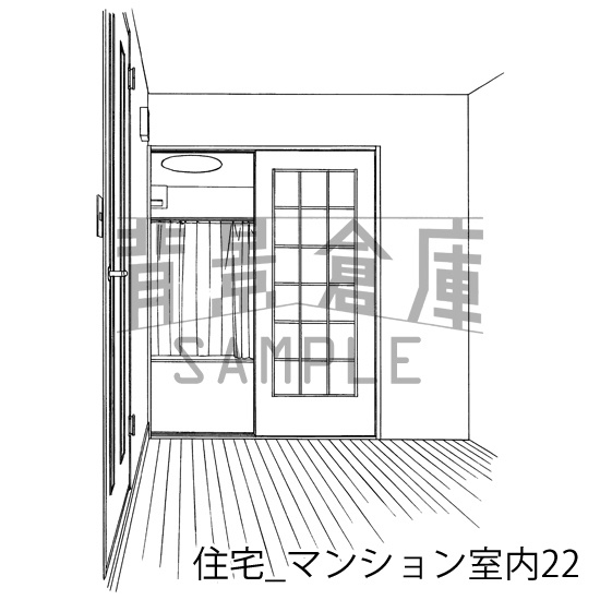 住宅の背景集_セット18(マンション室内)