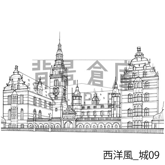 西洋風の背景集_セット9(城)