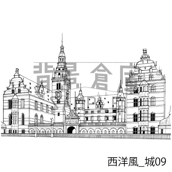 西洋風の背景集_セット9(城)