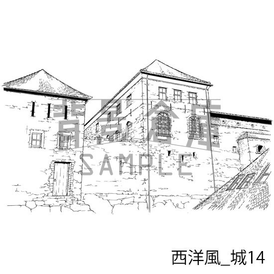 西洋風の背景集_セット9(城)
