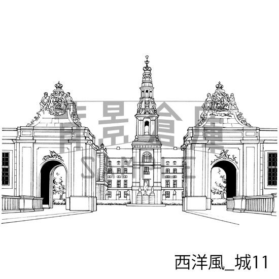 西洋風の背景集_セット9(城)