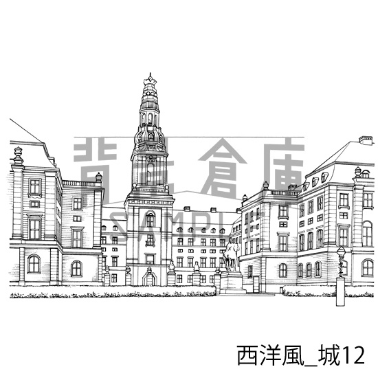 西洋風の背景集_セット9(城)