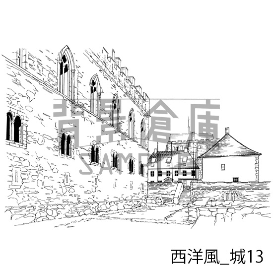 西洋風の背景集_セット9(城)