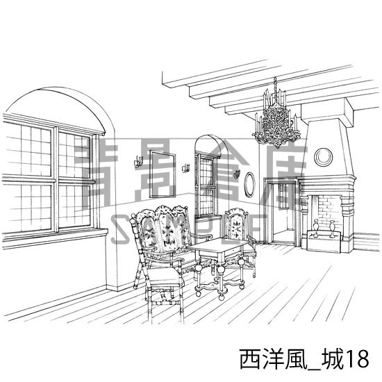 西洋風の背景集_セット9(城)