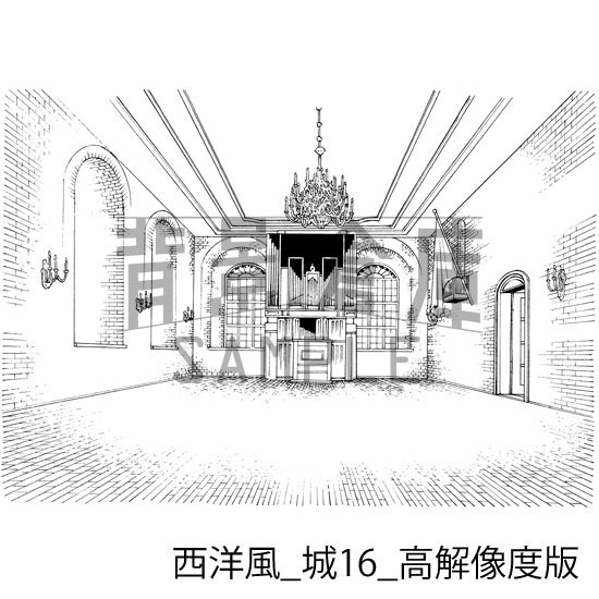 西洋風の背景集_セット9(城)_高解像度版