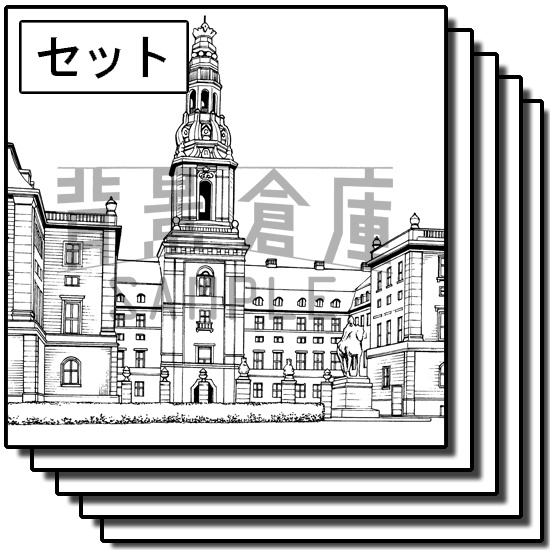 西洋風の背景集_セット9(城)_高解像度版