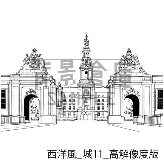 西洋風の背景集_セット9(城)_高解像度版