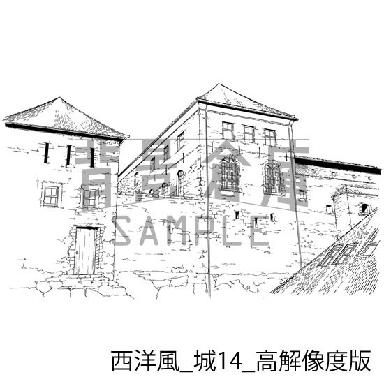 西洋風の背景集_セット9(城)_高解像度版