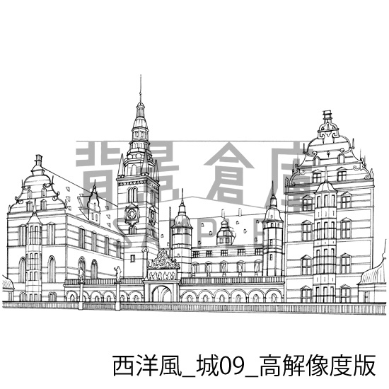 西洋風の背景集_セット9(城)_高解像度版