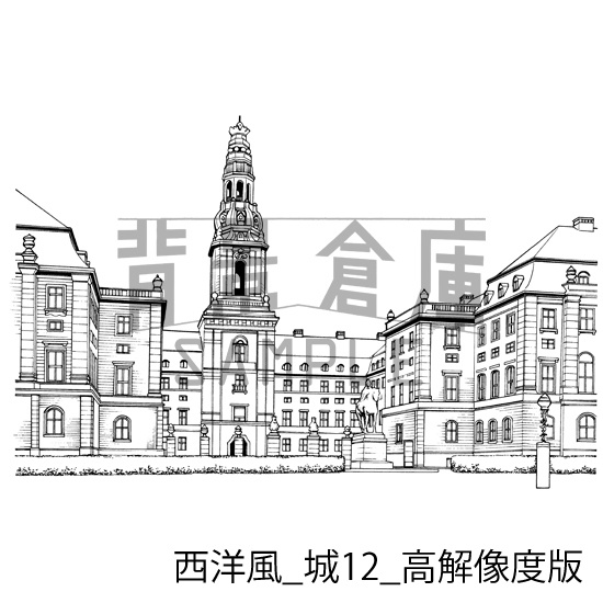 西洋風の背景集_セット9(城)_高解像度版