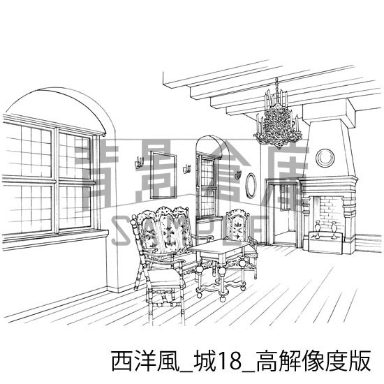 西洋風の背景集_セット9(城)_高解像度版